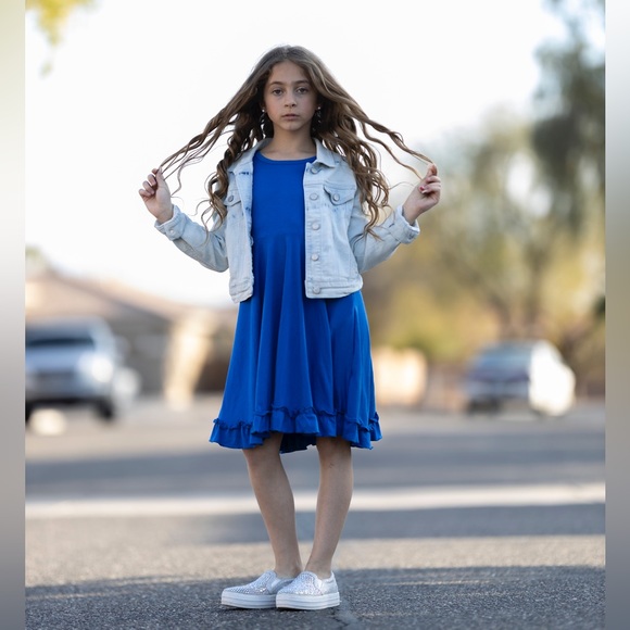Girl in a Blue Dress - Picture 3 of 3